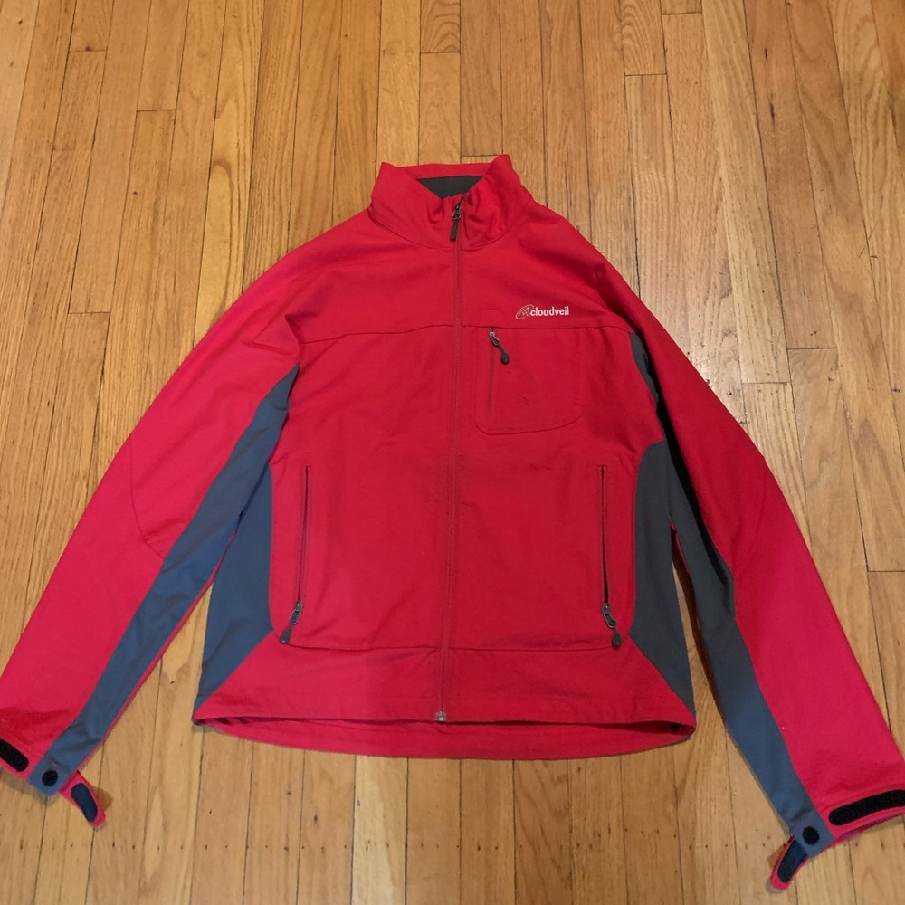 Cloudveil Windbreaker Jacket Red Medium Mens - image 1
